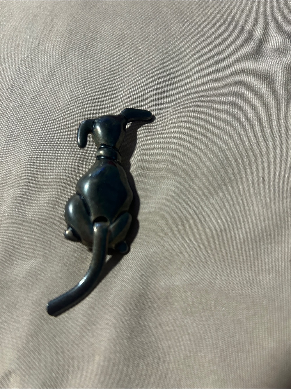 Vintage Black Patina Dog Brooch by Vintage
